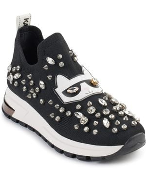 Karl Lagerfeld Paris Slip-on Malna Knit Sneaker - Black