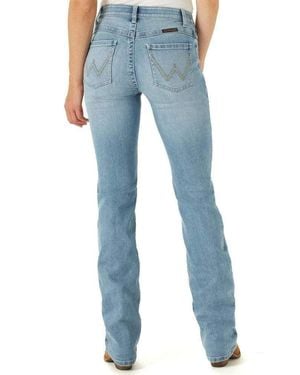 Wrangler Willow Mid Rise Performance Waist Boot Cut Ultimate Riding Jean - Blue