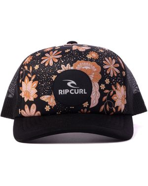 Rip Curl 's Youth Trucker Hat With Snapback Closure And Mesh Back-adjustable - Black