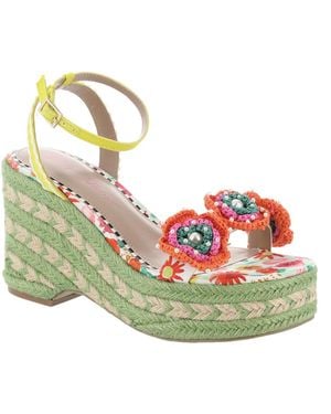 Betsey Johnson Marabela Wedge Heel Sandal - Metallic