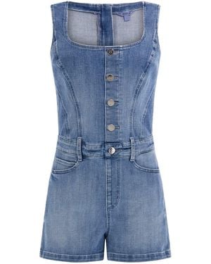 Guess S Eco Sunni Denim Romper - Blue
