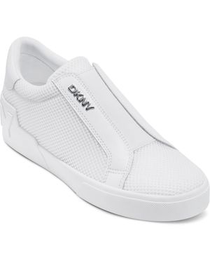 DKNY Mindi Everyday Slip On Sneaker With Logo - White