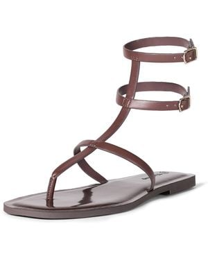 The Drop Casper Gladiator Thong Ankle Sandal - Brown