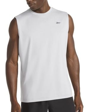Reebok 's Gains Muscle Performance Crewneck Tank Top - White