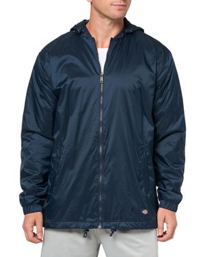 Dickies Fleece Lined Nylon Hooded Jacket - Blue