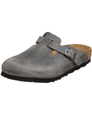 Birkenstock Boston Classic Arch Clog,iron Leather,40 M Eu - Black