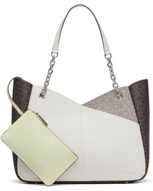 Calvin Klein Zoe Large Tote Bag - Metallic