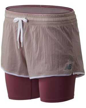 New Balance Q Speed Breathe 2 In 1 Short - Purple