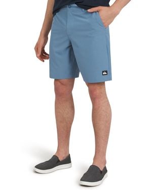 Quiksilver Regular Fit Fixed Waist Water Friendly Active Hybrid Shorts - Blue