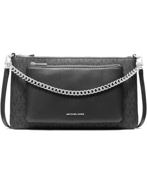 MICHAEL Michael Kors Jet Set Medium Pocket Convertible Crossbody Bag - Gray