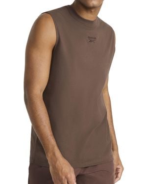 Reebok 's Legacy Sleeveless Crewneck Tank Top - Brown