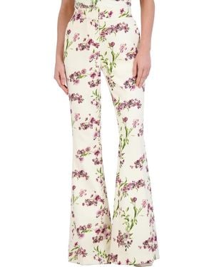 BCBGMAXAZRIA Woven Flare Pants - Natural