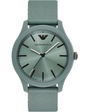 Emporio Armani Three-hand Green #tide Ocean Material® Nylon Fabric Watch