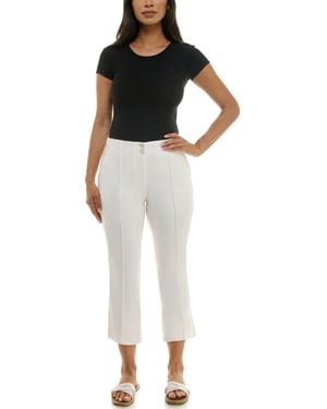 Nanette Lepore Double Button Boot Cut Capri With Front Seam And Functional Pocket - Multicolor