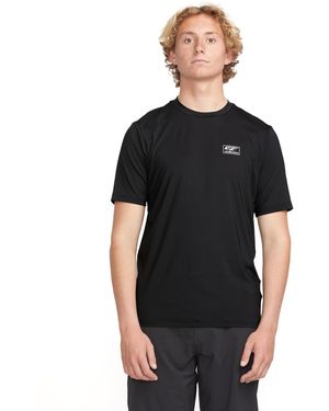 Volcom Standard Upf 50+ Short Sleeve Loose Fit Rashguard - Black