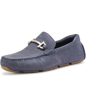 Cole Haan Grand Laser Bit Driving Loafers Style - Blue