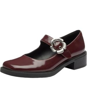 COACH Tea Rose Mary Jane Flat - Brown