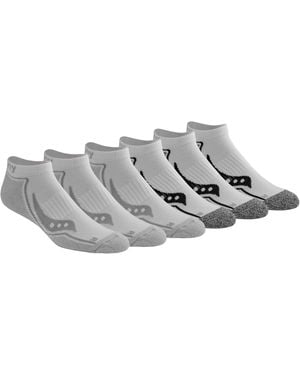 Saucony Bolt Rundry Performance No-show Multi-pack Socks White Repreve - Gray