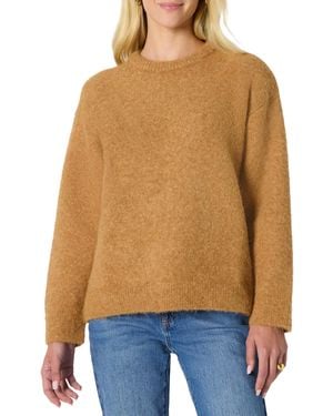 Amazon Essentials (demi's Pick) Oversized-fit Faux Mohair Crewneck Jumper - Natural