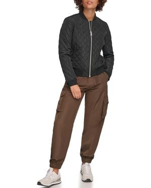 Levi's Diamond Quilted Bomber Clothing, Polyester - Blue