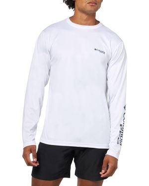 Columbia Terminal Tackle Pfg High Side Long Sleeve - White