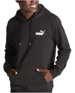 PUMA Essentials Small Logo Fleece Hoodie - Black