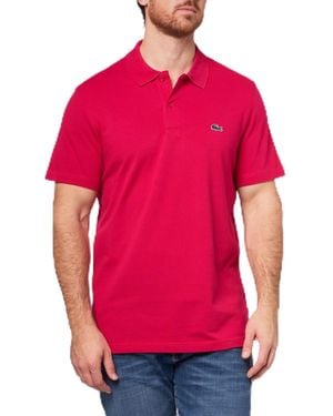 Lacoste Regular Fit Cotton Blend Polo Shirt - Red