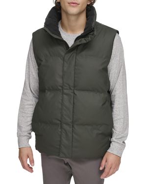 DKNY Quilted Tech Hooded Puffer - Gray