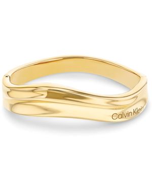 Calvin Klein Brazalete Rígido para Mujer Colección ELEMENTAL en Oro Amarillo - 35000642 - Multicolor