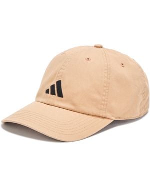 adidas Ultimate Hat Relaxed Crown Adjustable Fit Strapback Cotton Baseball Cap - Natural