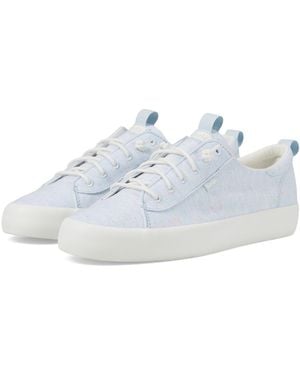 Keds Kickback Canvas Slip On ( Chambray) Shoes - White