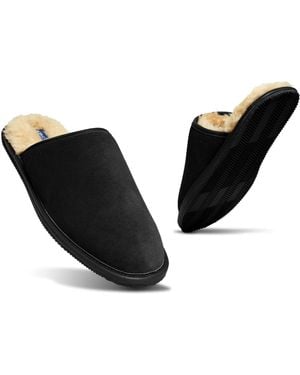 Cole Haan Soft Lined Comfort Scuff Slipper - Black