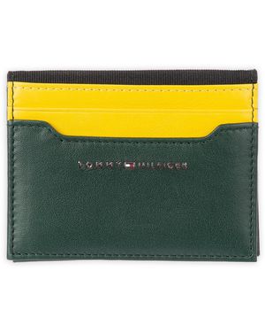 Tommy Hilfiger Rfid Compact Reversible Front Pocket Wallet - Yellow