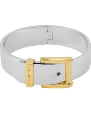 Michael Kors Two-tone Colby Buckle Bangle Bracelet - Metallic