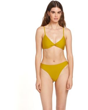 Volcom Standard Simply Seamless Skimpy Swimsuit Bikini Bottom - Yellow