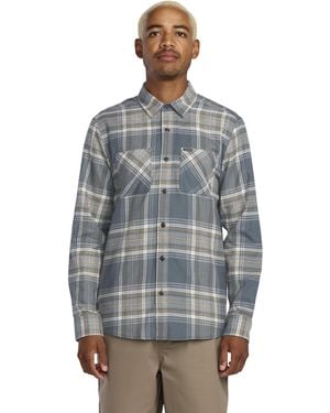 Volcom Nerastone Long Sleeve Flannel Shirt - Blue