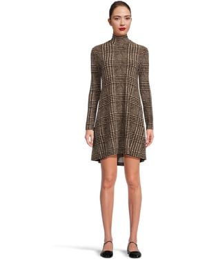 Norma Kamali Long Sleeve Turtle Swing Dress - Natural