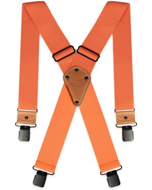 Dickies Wide Adjustable Thick Strap Clips For Work Heavy Duty Pants - Orange