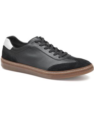 Johnston & Murphy Toe Black Full Grain Leather - Size - Gray
