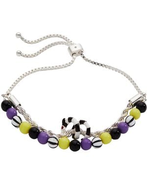 ALEX AND ANI Beetlejuicetm Sandworm Beaded Bolo Bracelet - Blue