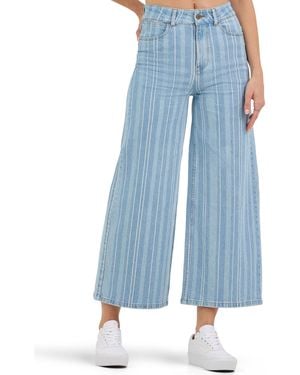 Wrangler High-rise Wide Leg A-line Crop Jean - Blue