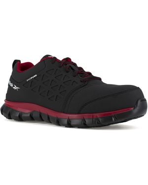 Reebok Work Rb4058 Sublite Cushion Work Athletic Composite Toe Black/red