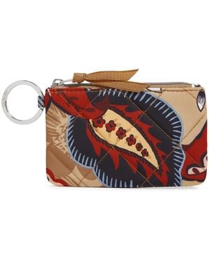 Vera Bradley Performance Twill Zip Id Case Wallet - Orange