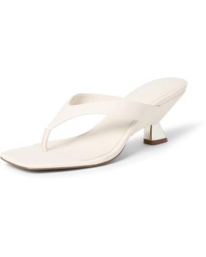 The Drop Dakota Thong Scupted Heel Sandal - White