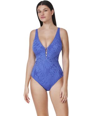 Gottex Women's D-Cup One Piece Swimsuit With Tummy Control & Adjustable Straps - Pop Flower Design