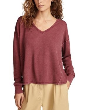 Lucky Brand V-neck Long Sleeve Top - Red