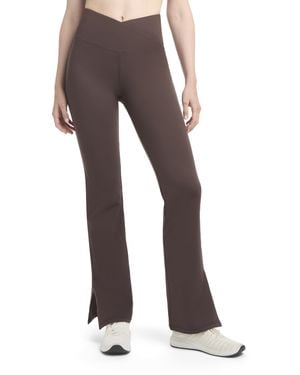 Danskin Side Slit Flare Leg Yoga Pants - Brown