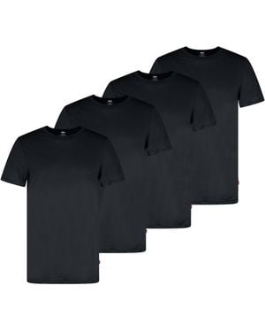Levi's S 4-pack Basic Crew Neck T-shirt - Black