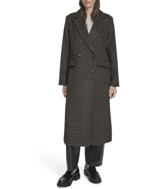 Levi's Maxi Length Double Breasted Wool Blend Coat - Black