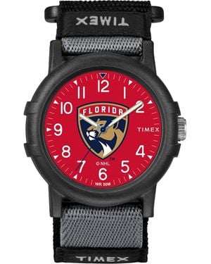 Timex Nhl Recruit 38mm Watch – Florida Panthers With Black Fabric - Red